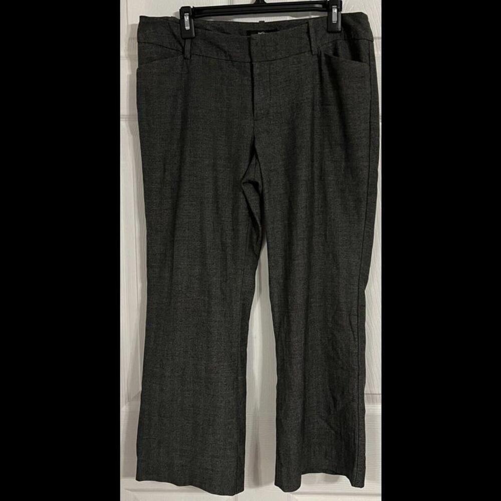 Mossimo Womens Stretch Fit 3 Size 10 Black &White Solid Dress Pants Straight Leg